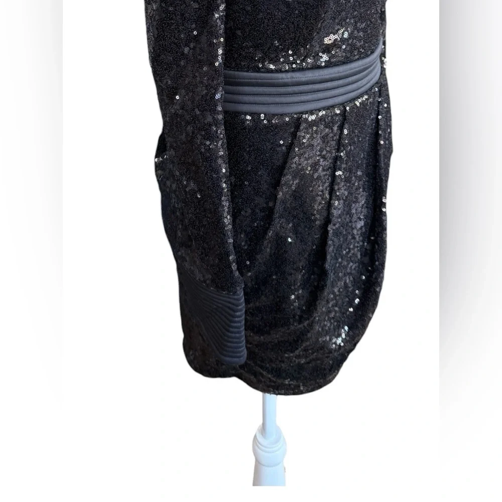 Zhivago Revolve Black Sequin Off-Shoulder Mini Dress‎ US 6